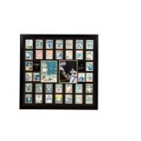 Muhammad Ali, framed montage of miniature copies of Sports Illustrated where Ali was on the cover,