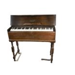 A Dulcitone, No. 3664, with five-octave keyboard playing on steel 'tuning forks', in oak case with