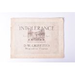 Film and Theatre Programmes, film - UK souvenir booklet for D W Griffiths' 'Intolerance', 1916,