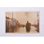 Postcards, P2/P3, British railway interest - RP Perth Station flood, 1916 (2), P2/P4 RP