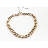 A 9ct gold curb linked chain, lacking clasps, 25g, 25cm