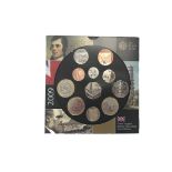 A Royal Mint United Kingdom Brilliant Uncirculated 2009 eleven coin set, in packet, with Kew Gardens