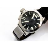 A modern U-BOAT automatic gentleman~s wristwatch, large 45mm case plus winder totalling 55mm,