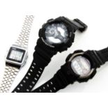 Two Casio G-Shock wristwatches, together with a Casio digital wristwatch (3)