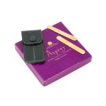 A pair of modern 9ct gold collar stiffeners from Asprey, 4g, in case and card box