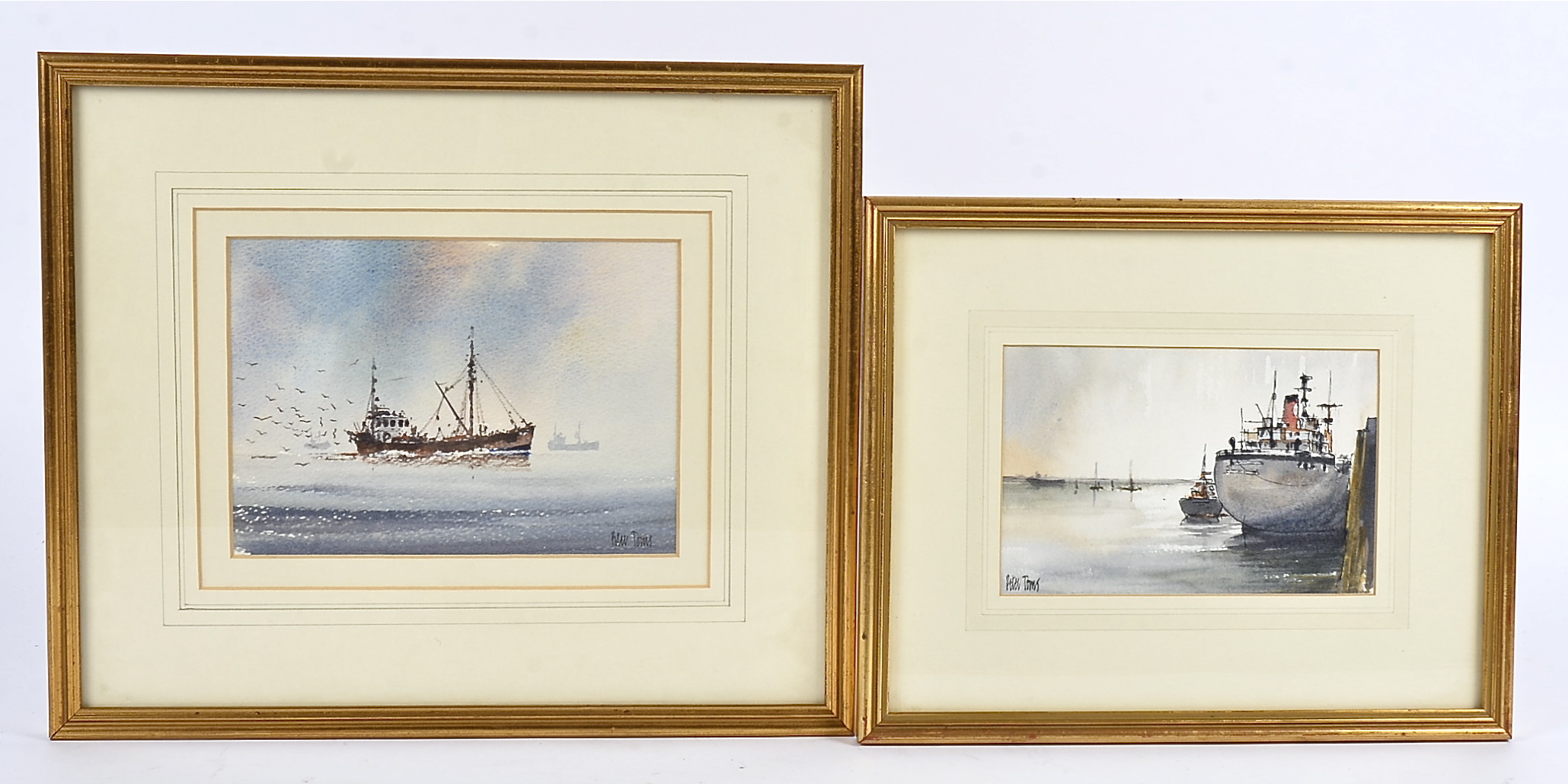 Peter Toms (1940-present), four watercolours with maritime subject matter (4) - Image 2 of 2