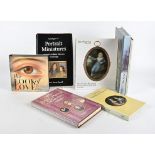 Six books on the subject of miniature portraiture, two signed, together with a Bonhams sale