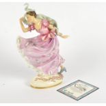 A Royal Doulon limited edition 'Columbine' figurine, HN4059, 30/200, height 32cm, with certificate