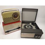 1950/60s Radios and Ultra Record Player, a Bush Type TR 82C portable radio in plastic case with