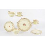 A part Paragon tea set, in the Stratford pattern, with serving plate, diameter 25.5cm, small jug,