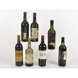 Seven bottles of wine and port, including a bottle of Warres 1960 Vintage Port and one other, a 2003