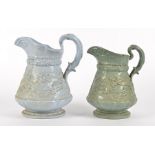 Two Victorian Ridgway ‘Tam O’Shanter’ relief moulded jugs’ both with tavern, hunting and celestial