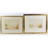 Five 19th Century watercolours, of the West Country, marked verso to some of titles Plymouth from