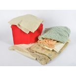 A large quantity of 20th Century linen and fabric, including tablecloths, placemats, napkins and