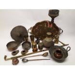 Middle Eastern Metal Ware and A Tribal Shield, Arabic and Indian metal ware including Niello ware