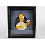 A Homer Simpson signed 3D limited edition study, number 164/275 Tim West signature, and details