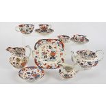 A Victorian dinner service Amherst Japan, considered to be Minton stone china, including a jug,