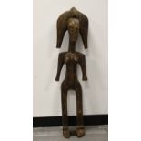 A Bammana female figure, Mali, height 100cm