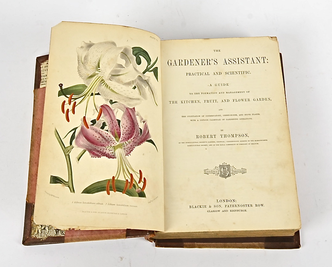 A copy of 'The Gardener's Assistant: Practical and Scientific' by Robert Thompson, published 1859,