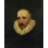 After Anthony Van Dyck, oil on canvas, portrait of Cornelis van der Geest, in a ruff, 63cm x 51.5cm,