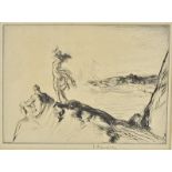 Edmund Blampied (1886-1966), 'Sea Breeze' etching, framed and glazed, internal dimensions, 21cm x