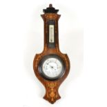 A 20th Century barometer, with a thermometer attached above the bezel, length 70cm