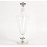 A Eisch 1950s conical decanter, height 36.5cm