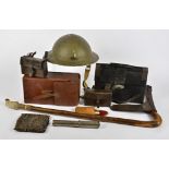 A small quantity of military collectables and other early 20th Century objects, including a