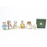 Five Beswick Beatrix Potter figures, consisting of Samuel Whiskers, Mrs Tiggy-Winkle, Timmy Tiptoes,