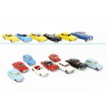 Restored/Repainted French Dinky Cars, including 510 Peugeot 204, 24m Volkswagen Coupe, 518 Renault