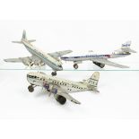 Large Tinplate Aeroplanes, Joustra friction drive Caravelle in ~Air France~ livery, 390mm in length,