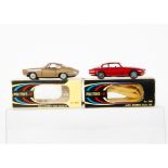 Politoys M-Series, N.530 Alfa Romeo 2600 Zagato, metallic red body, N.506 Alfa Romeo Giulia SS,