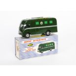 A Dinky Supertoys 967 BBC TV Mobile Control Room, dark green body, grey grooved hubs, BBC crest,