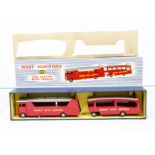 A Dinky Supertoys 983 Car Carrier With Trailer, red/grey body, grey hubs, ~Dinky Auto Service~, in