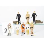 Vintage Star Wars Luke Skywalker Action Figures, including Luke Jedi Knight, snap cape, blue