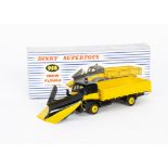 A Dinky Supertoys 958 Guy Warrior Snow Plough, yellow/black body and blade, spare wheel, blue roof