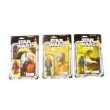 Vintage Star War Palitoy Resealed Action Figures, Hammerhead on punched 20 back card, Walrus Man