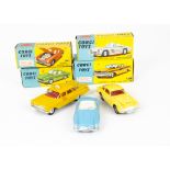 Corgi Toy Cars, 221 Chevrolet New York Taxi Cab, 303 Mercedes-Benz 300SL Open Roadster, pale blue