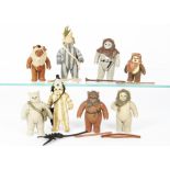 Vintage Star Wars Ewok Action Figures, Warok, Lumat, Romba, Paploo, Chief Chirpa, Wicket, Teebo,