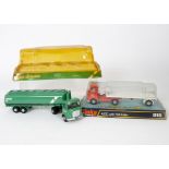 Dinky Toys 945 A.E.C ~Lucas Oil~ Tanker, promotional model, green cab and tank, bare metal hubs, 915