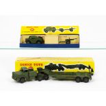 Dinky Toys 660 Tank Transporter, 697 25-Pounder Field Gun Set, in original boxes with inner