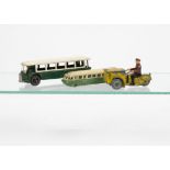 Pre-War French Dinky Toys, 29d Renault TN4H Paris Bus, dark green lower body, cream tin top, tin