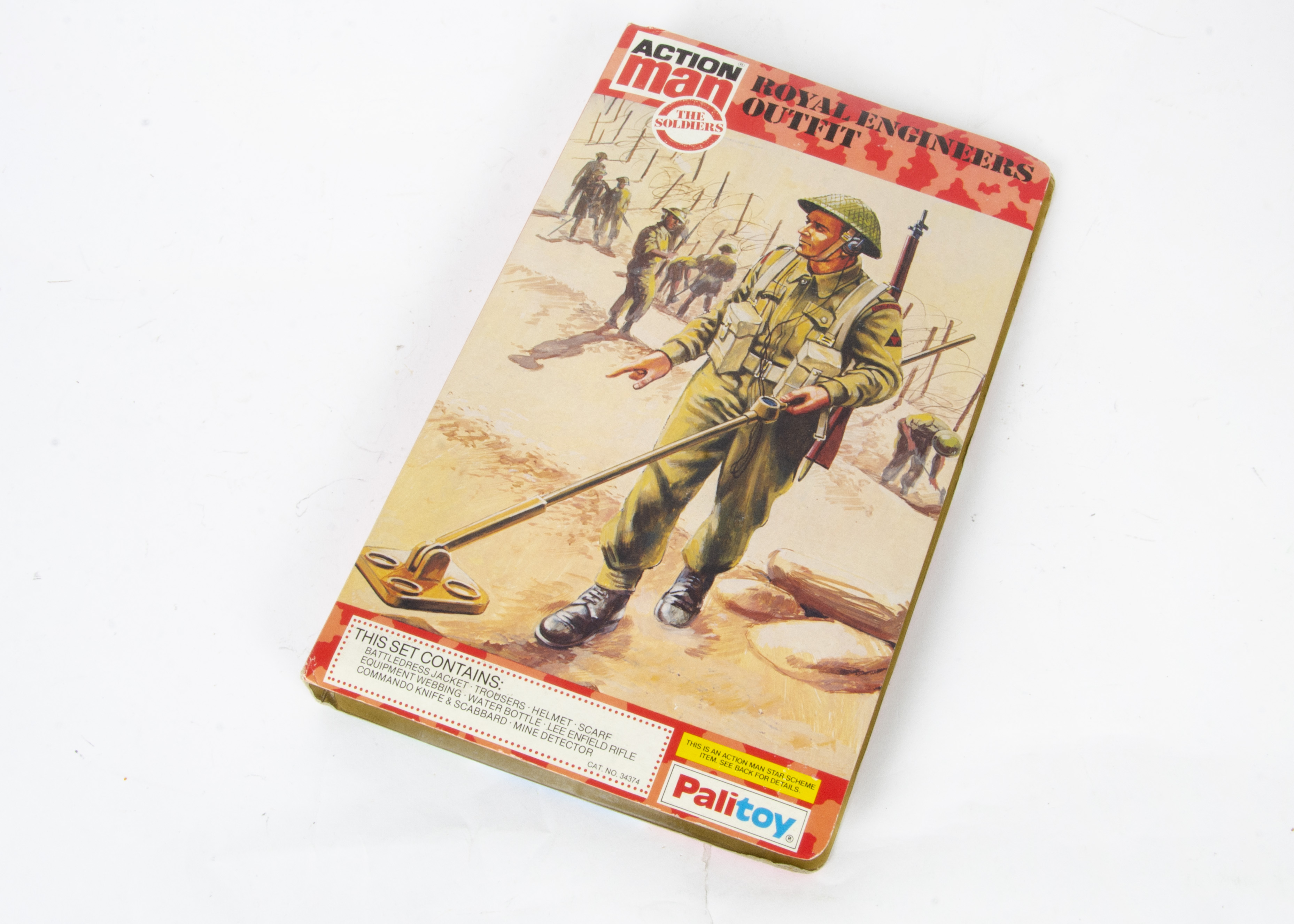 Vintage Palitoy Action Man Royal Engineers Outfit, Cat No.34374, part of ~The Soldiers~ range,