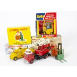 Dinky Toys 970 Jones Fleetmaster Cantilever Crane, 533 Leyland Cement Wagon, 401 and 404 Coventry