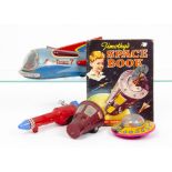 Tinplate & Plastic Space Toys, Masudaya Modern Toys tinplate battery-operated Atom Rocket 7,