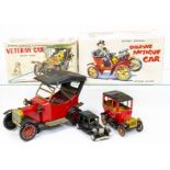 A Nomura (T.N Japan) Tinplate Battery-Operated Shaking Antique Car, tinplate battery operated