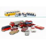 Loose Tekno Cars & Commercials, including No.809 Ford Thunderbird, Mercedes-Benz 280 SL (2), Ford