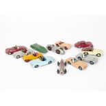 Dinky Toy Racing & Touring Cars, including 101 Sunbeam Alpine (2), first cerise body, second light