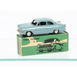 A Märklin 8027 Ford Taunus 17 M, pale blue body, silver trim, in original box, VG-E, numberplates