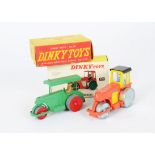 Dinky Toy Road Rollers, 251 Aveling-Barford Diesel Roller, mid-green body, red rollers, 279
